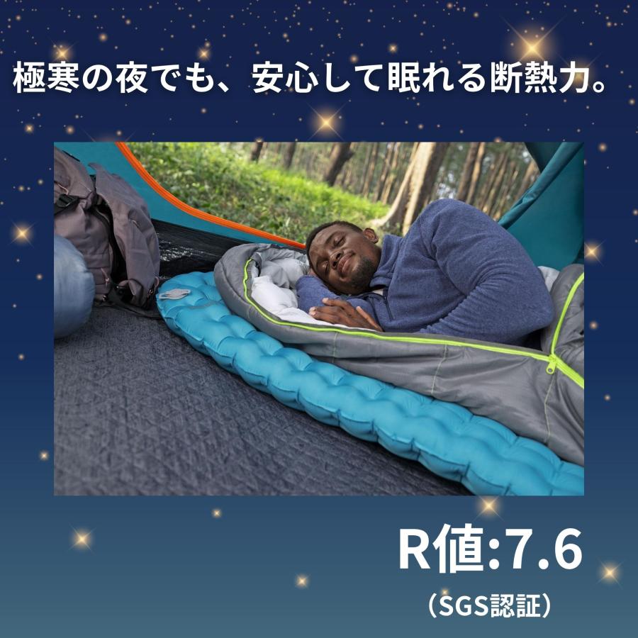 Bestway AlpineLite マミー型 エアマット ワイドサイズ 断熱 R値 7.6