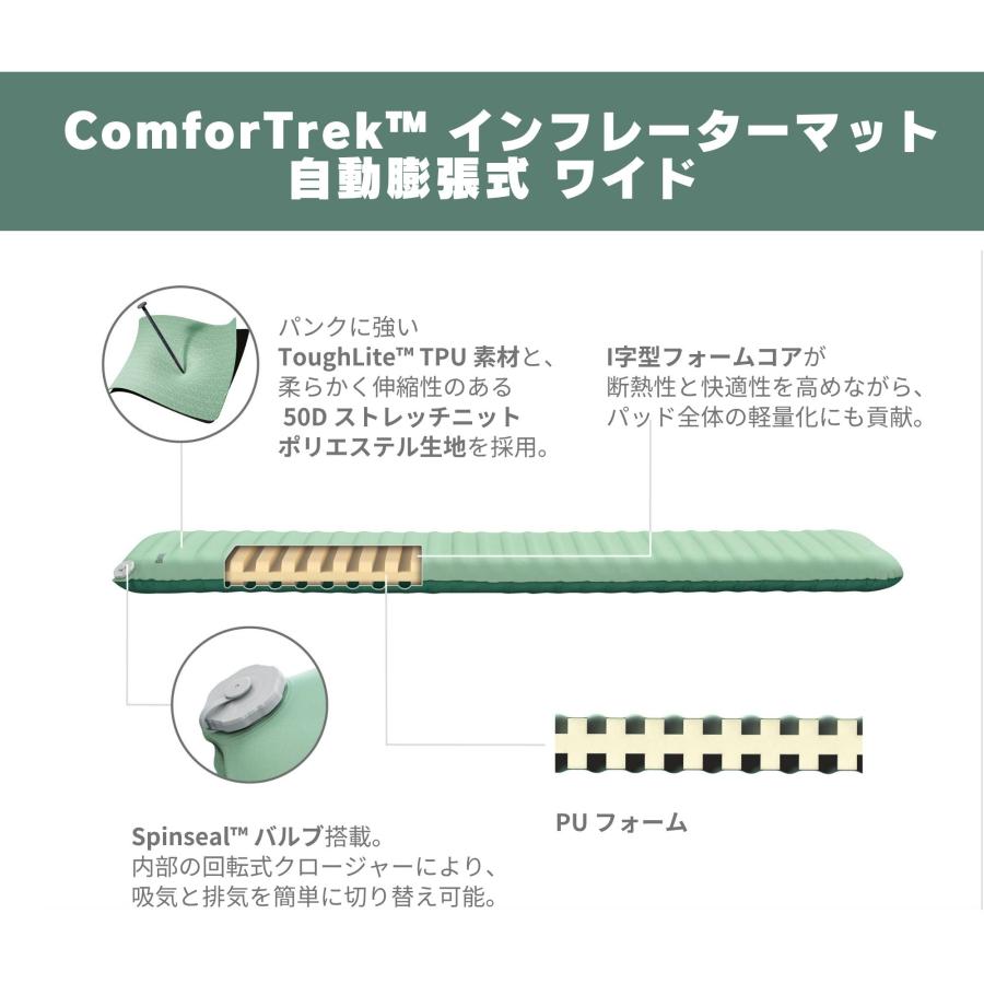 Bestway ComforTrek 自動膨張式 スリーピングパッド ワイドサイズ インフレーターマット エアマット キャンプマット R値 6.8 断熱 1.83m x 63.5cm x 7.6cm 69622 |  | 02