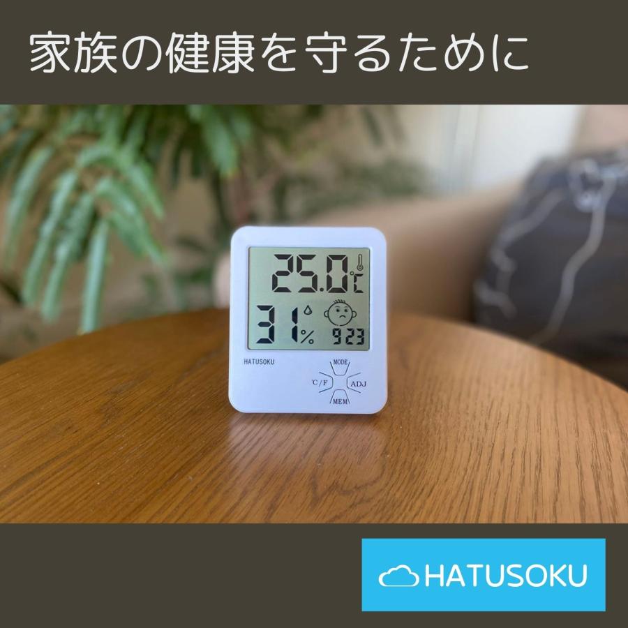 デジタル温湿度計 温度計 湿度計 快適度顔表示 (スタンダード