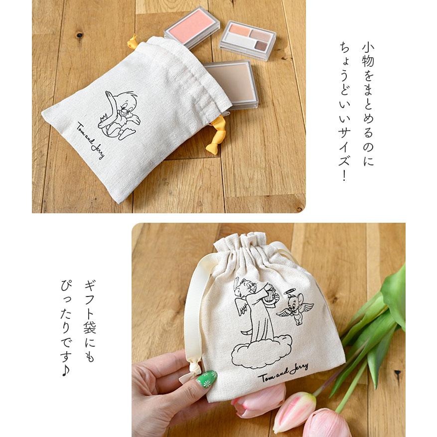 flapper_bags 巾着 トムとジェリー ミニ巾着ポーチ 小物入れ 巾着袋