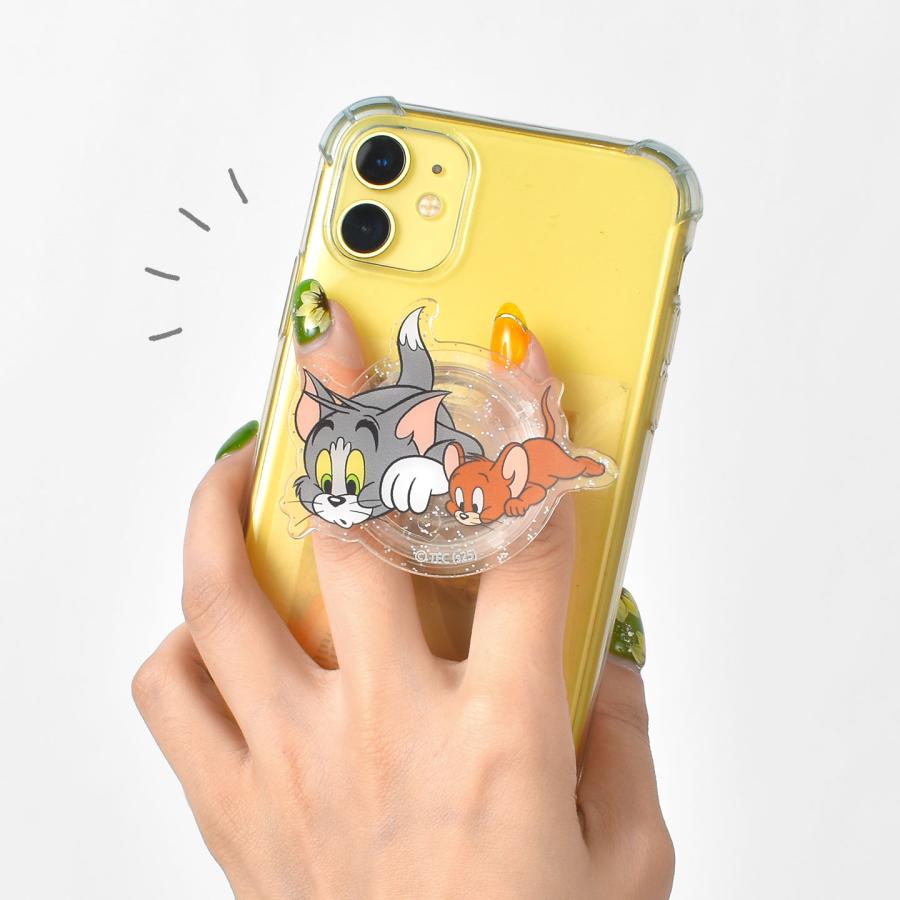 スマホグリップ トムとジェリー トムジェリ かわいい キャラクター