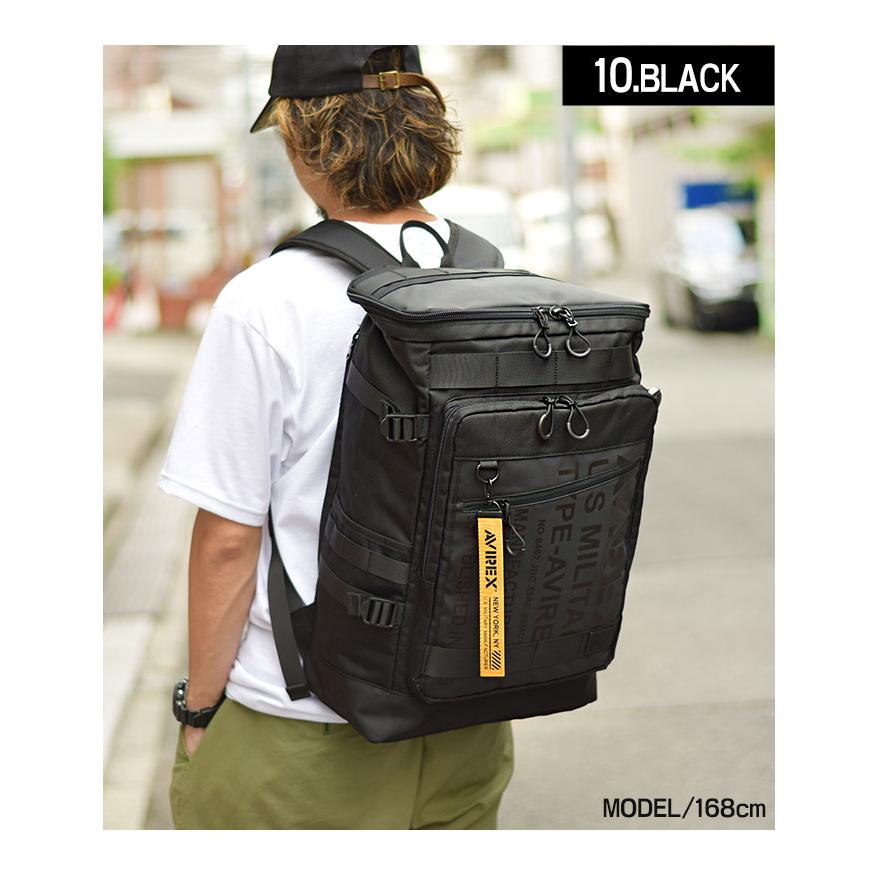 AVIREX CAVE ブラックリュックサック AVIREX リュックサック アヴィレックス メンズ レディース 25L