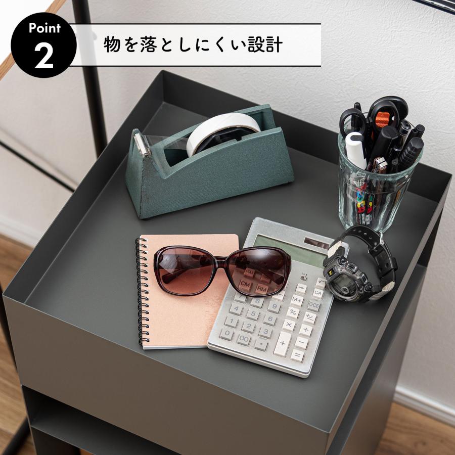 東谷 ワゴン キャスター付き スチールワゴン 棚付き 収納 DM-103