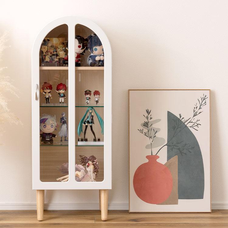 東谷 コレクションケース 4段 ホワイト 東谷 4段 コレクションケース かわいい シェルフ ガラスケース