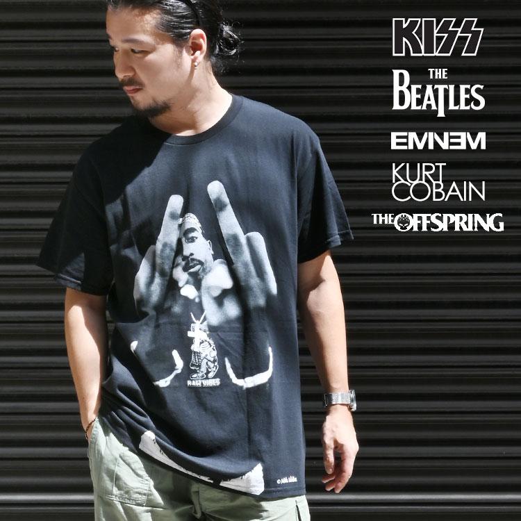 Tシャツ バンドTシャツ 半袖 ロックTシャツ メンズ レディース ビートルズ KISS ロック カートコバーン エミネム 2PAC オフスプリング  メタル パンク ラッパー : bantee-01 : hauhau - 通販 - Yahoo!ショッピング