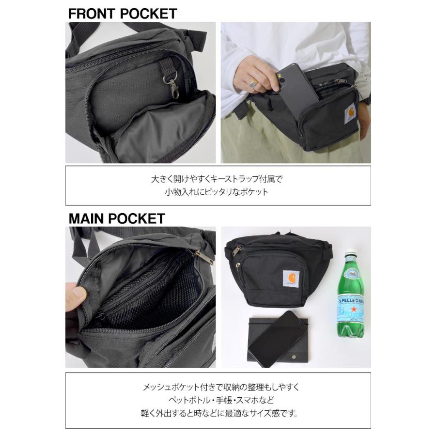 Carhartt（カーハート） ボディバッグ ウエストバッグ ブラック メンズ
