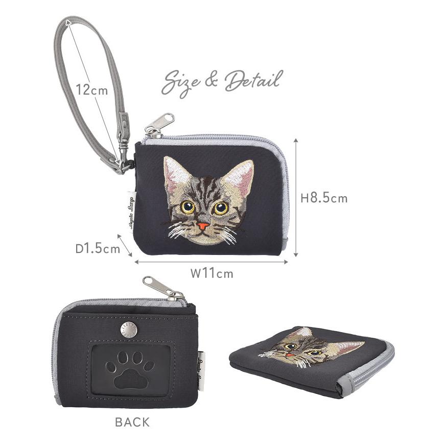 Legato Largo パスケース リール付き 猫 レガートラルゴ 定期 Legato Largo パスケース リール付き 猫 レガートラルゴ 定期