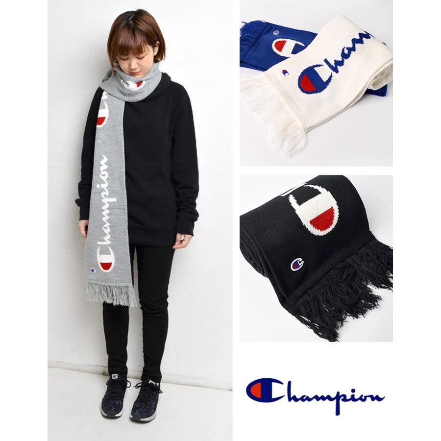 マフラー ロゴ スポーティー Champion ロングマフラー レディース かわいい 防寒 ストール 黒 マフラー メンズ 白 通勤 通学 Champ 766 0018 Hauhau 通販 Yahoo ショッピング
