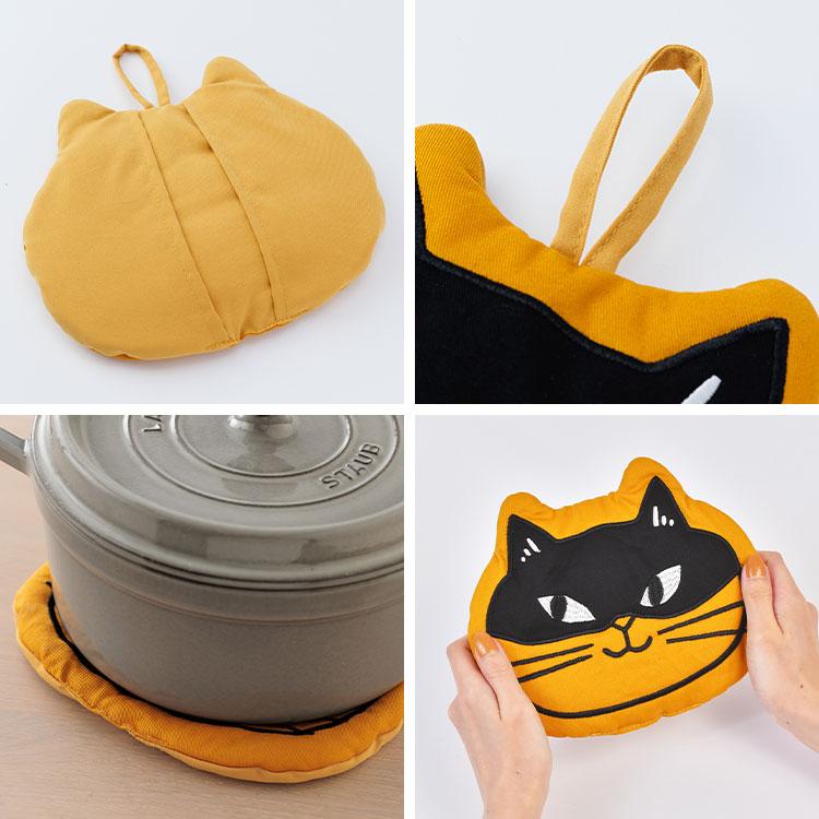 鍋つかみ ミトン 鍋敷き 北欧 猫 fikalycka フィカリュッカ フェイス型