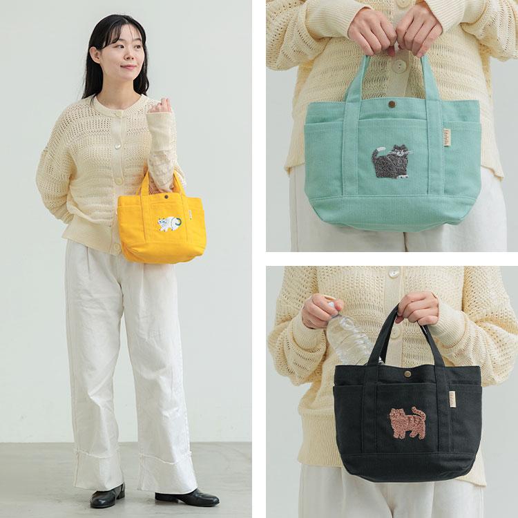 トートバッグ 猫柄 fikalycka フィカリュッカ レディース 小さめ A5 猫
