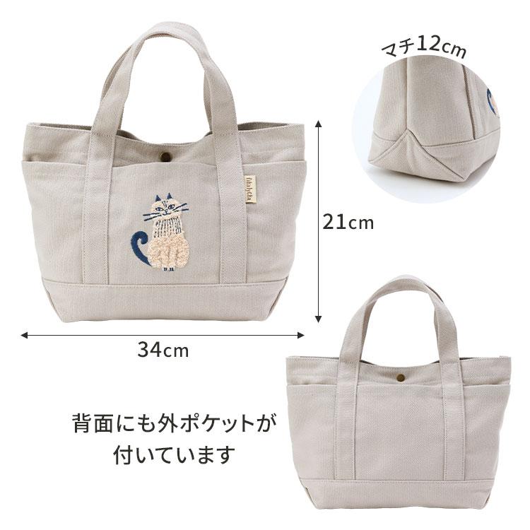 トートバッグ 猫柄 fikalycka フィカリュッカ レディース 小さめ A5 猫