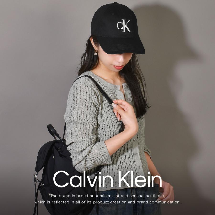  カルバンクライン　キャップ　刺繍ロゴ　黒 帽子 Calvin Klein カルバンクライン MONO LOGO EMBRO CAP イニシャル