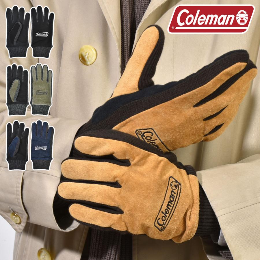 Coleman（コールマン） 手袋 メンズ 革 防寒 レザー アウトドア
