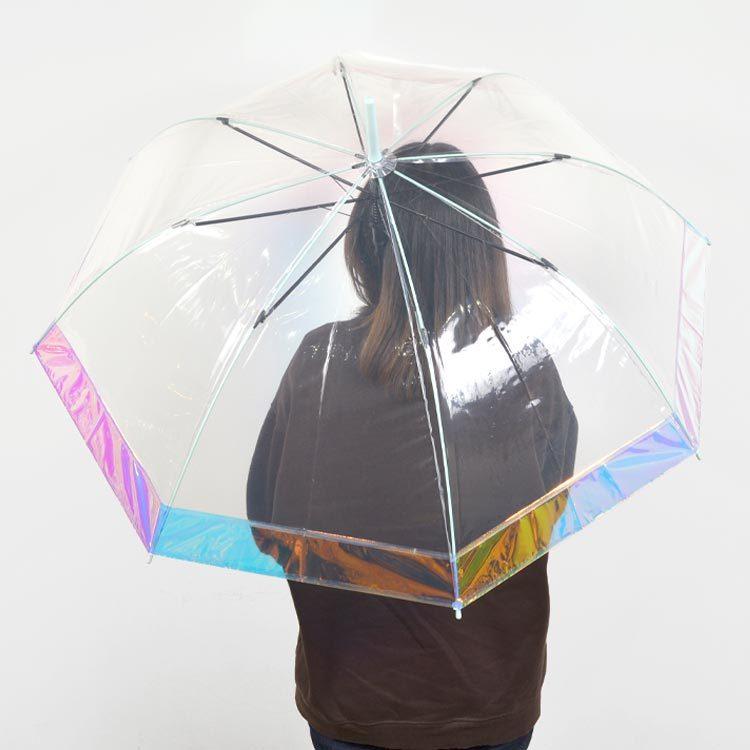有名人芸能人 傘 60cm レディース ビニール傘 オーロラ キッズ 雨傘 かわいい おしゃれ 通勤 通学 大人 子ども 中学生 女の子 シンプル 雨具 ジュニア オルチャン1 155円 Commonstransition Org