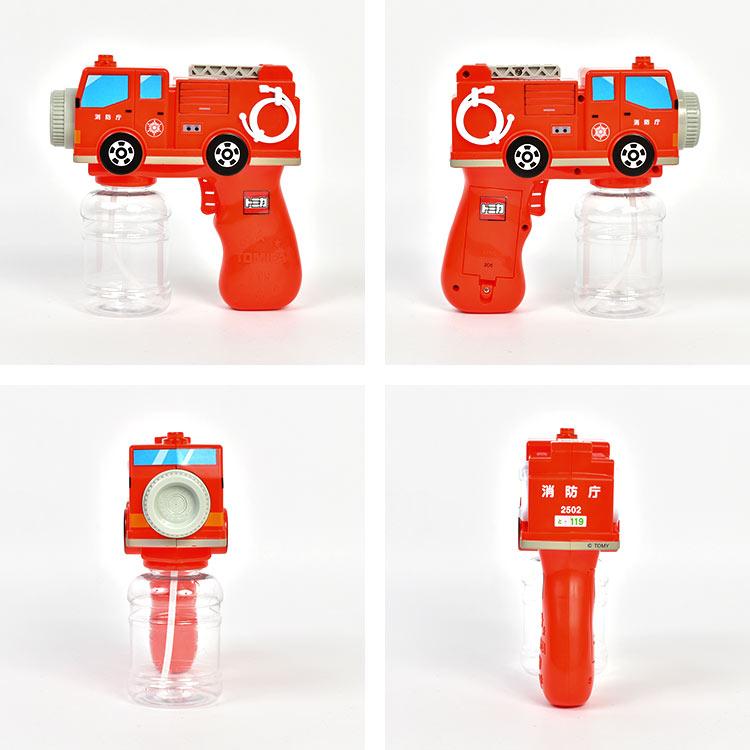 トミカ 水鉄砲 電動 子供 TOMICA 消防車 2WAY 押すと光る 水遊び