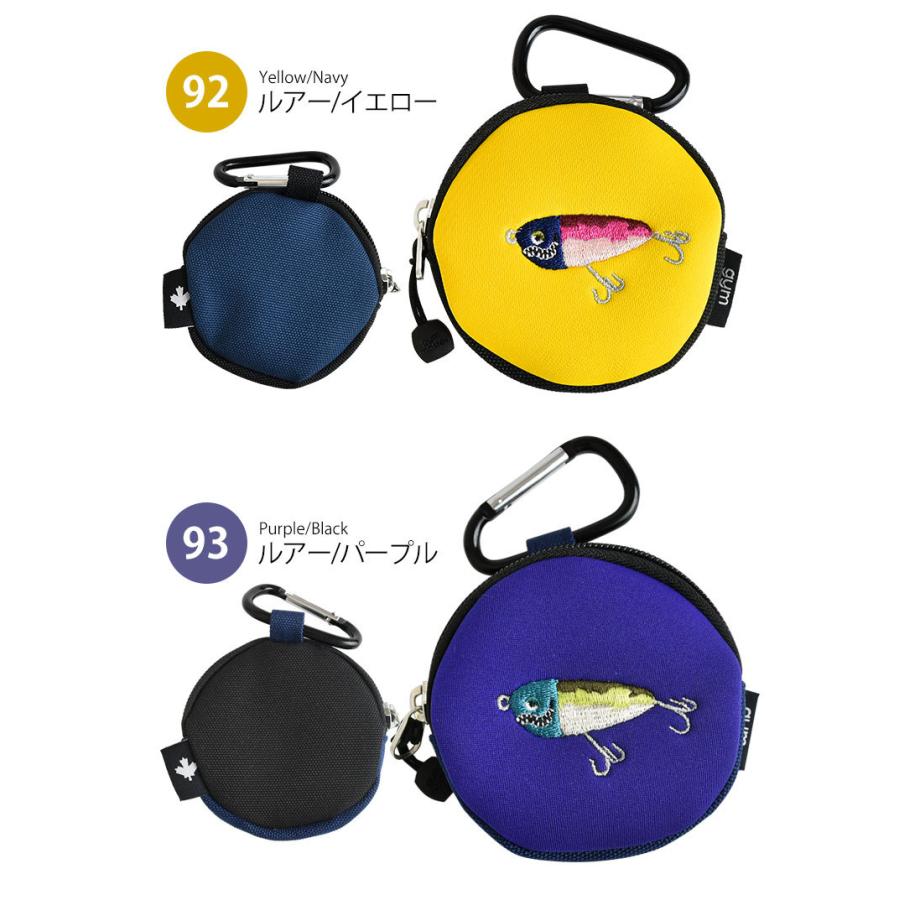 コインケース カラビナ付き 小銭入れ ジムマスター かわいい gym master 丸型 丸い ミニコインケース キッズ レディース メンズ 刺繍  可愛い 柄 面白い 笑顔