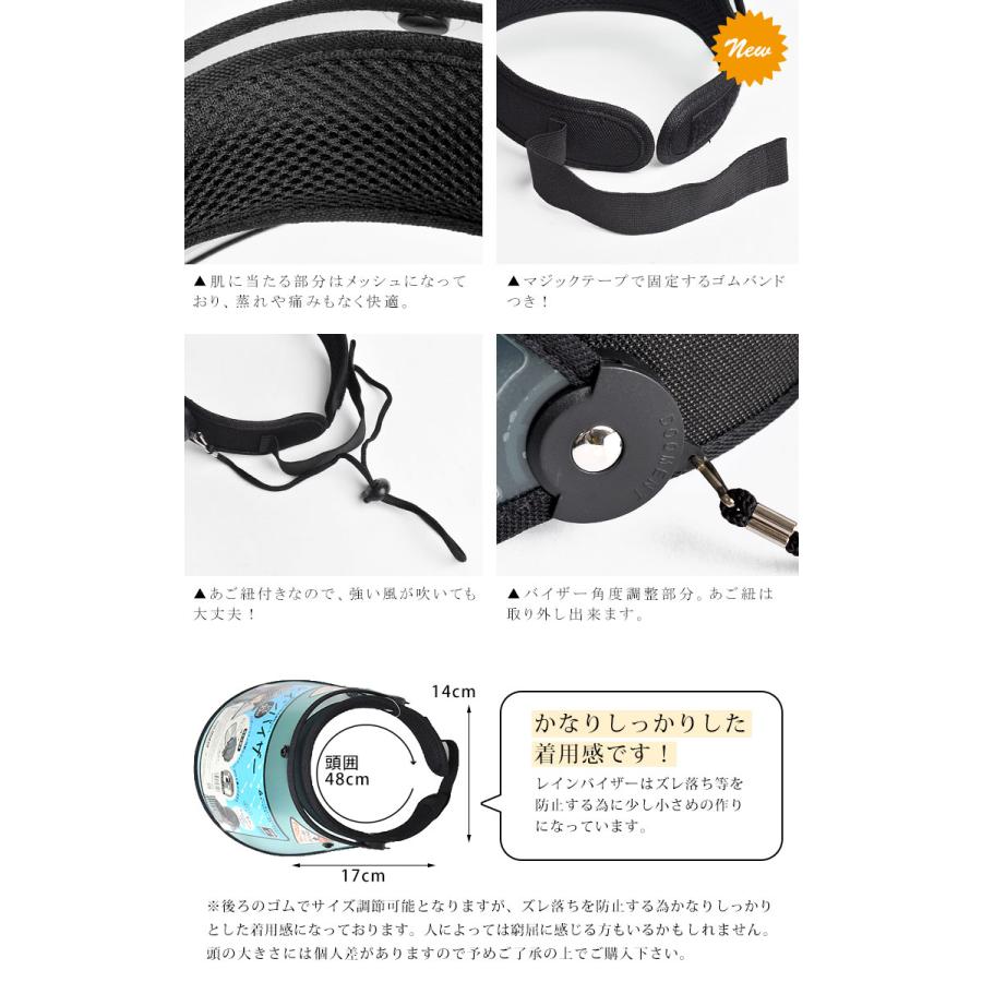 SOMETHING（サムシング） レインバイザー 自転車 透明 UVカット90