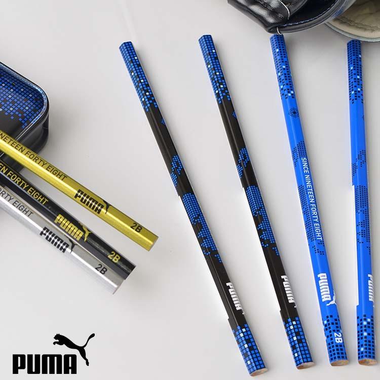 鉛筆 2b 1ダース プーマ Puma 黒 日本製 12本入 かっこいい かきかたえんぴつ 六角 小学生 筆記用具 豪華で新しい プレゼント 男の子 クツワ924円 文房具 入学準備 文具 子供 入学