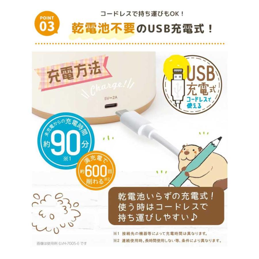 鉛筆削り 電動 えんぴつけずりトガリターン LVH-7005 子供 調節 女の子