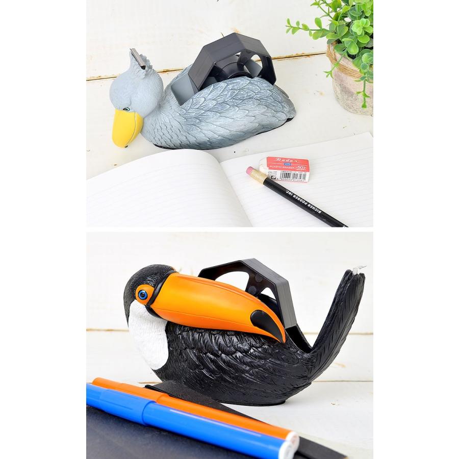 テープカッター おしゃれ セロハンテープ 鳥 リアル デスク用品