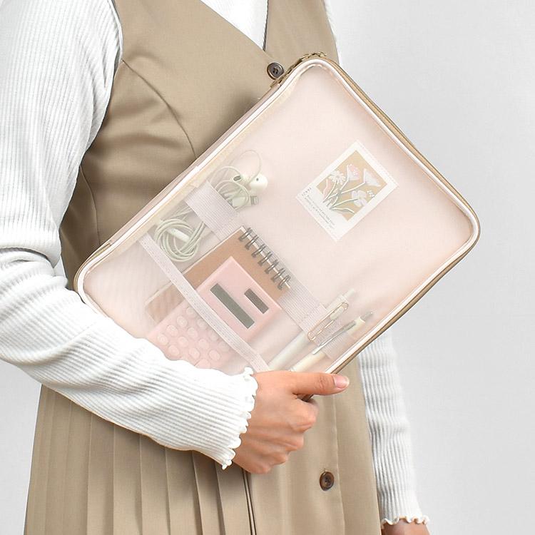 タブレットケース 11インチ おしゃれ メッシュ ポケット かわいい