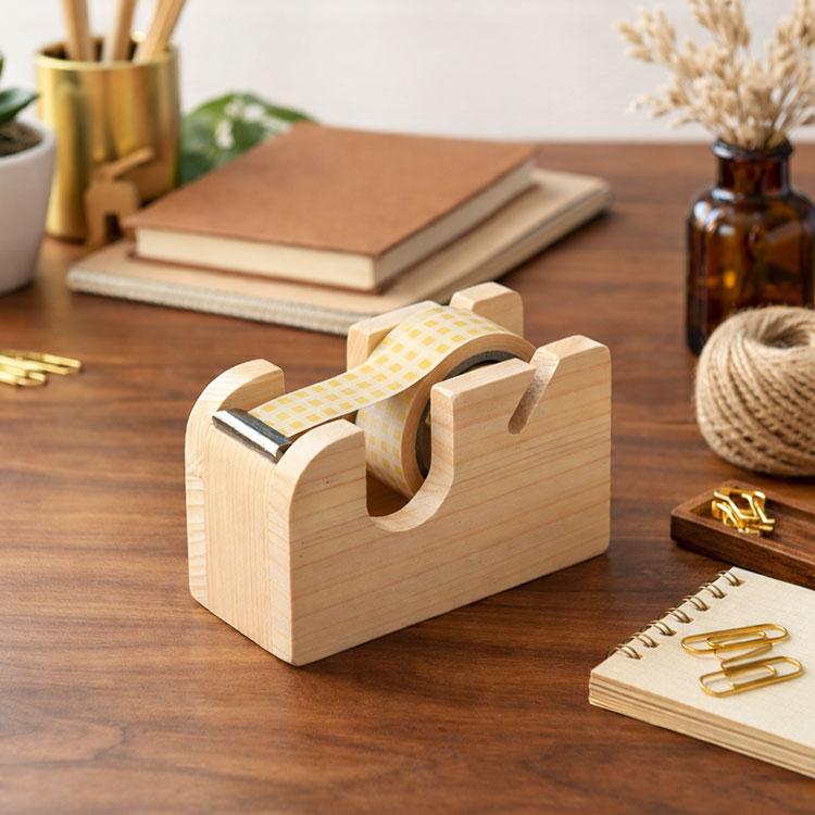 檜 マスキングテープ カッター 木製 Cypress Japan テープカッター 台 
