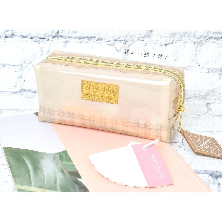 オンラインショッピング ペンケース 透明 大容量 かわいい 韓国 高校生 女子 中学生 女の子 小学生 黒 ベージュ クリア チェック ミラーマスコット チェーンストラップ1 518円 Aynaelda Com