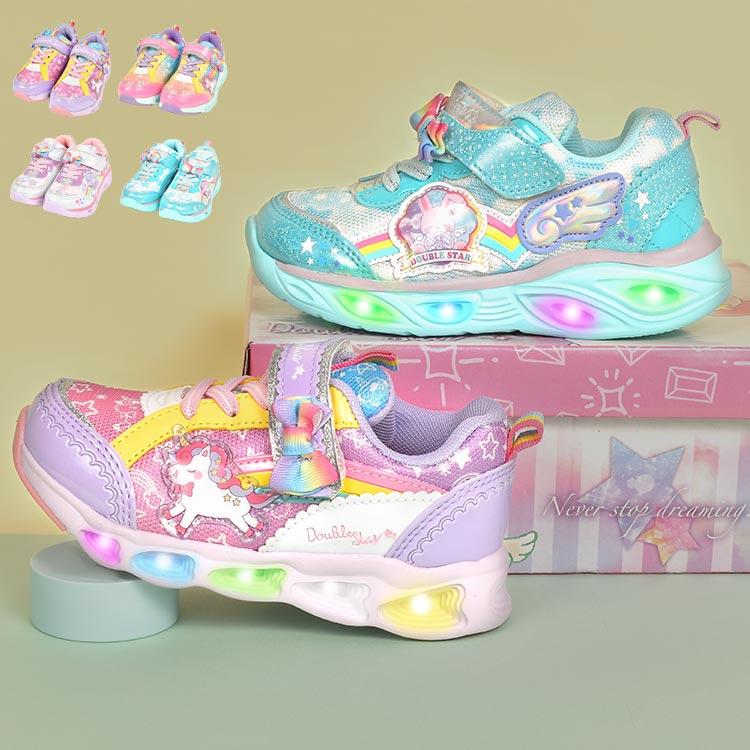 光る靴 スニーカー キッズ 女の子 15 16 17 18 19 cm 子供 子ども 