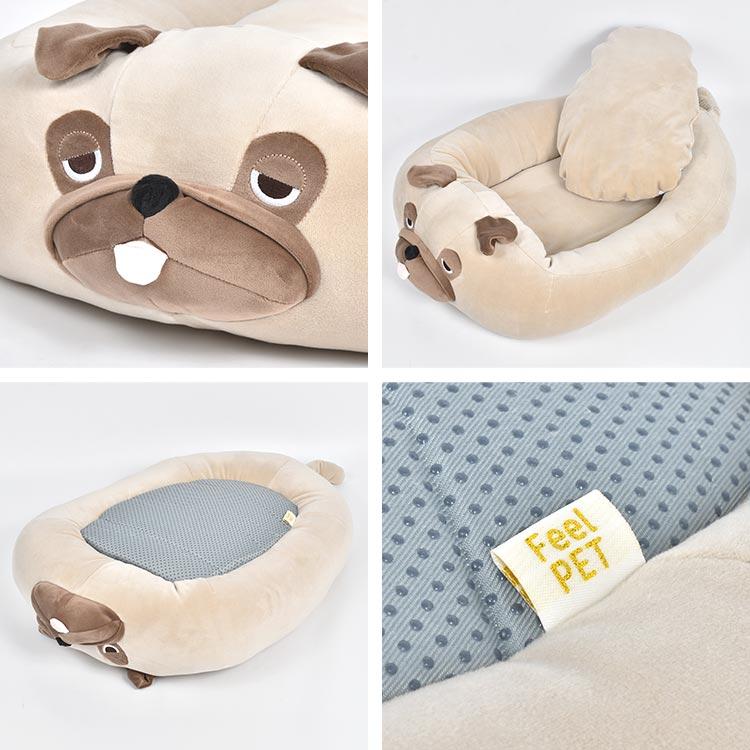 LivHeart（りぶはあと） ペット ベッド 夏 小型犬 ふわふわ プレミアム