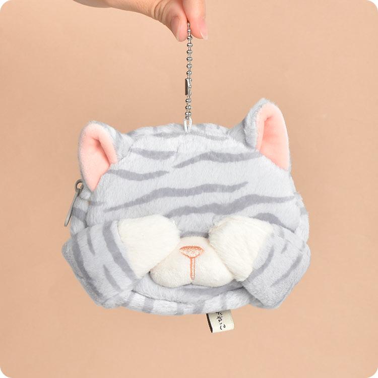 キーホルダー付きポーチ　ねこ880ハンドメイド キーホルダー付きポーチ ねこ880ハンドメイド キーホルダー付きポーチ