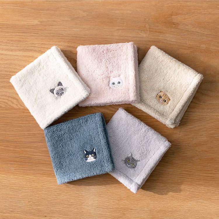 しゃあ猫団　グッズ　タオルハンカチ 楽天市場】猫のハンカチ 黒猫フラワーサークル 黒猫 タオル