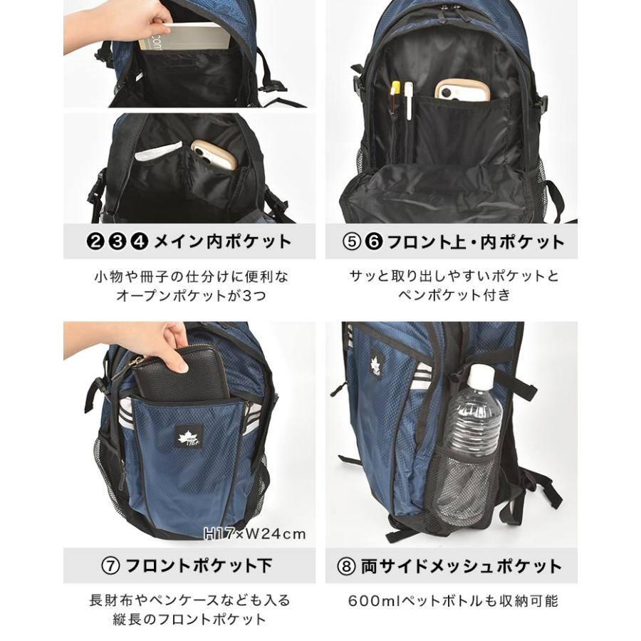   ブラックリュック A4OK バックパック ロゴ LOGOS ロゴス リュック メンズ 22L 小さめ 通勤 通学 リュック
