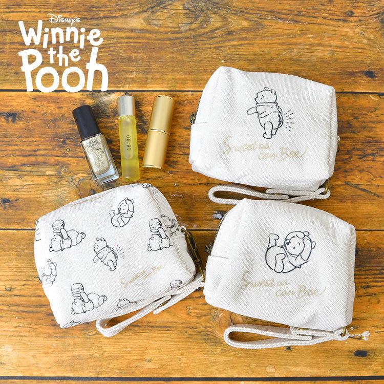 ミニポーチ くまのプーさん キャンバス ポーチ ミニポーチ 小物入れ 小さい コスメポーチ 化粧ポーチ キャラクター ディズニー Disney 可愛い おしゃれ プーさん Hauhau 通販 Paypayモール