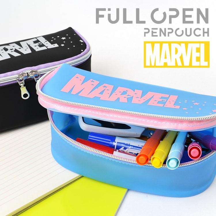 ペンケース マーベル 筆箱 MARVEL 女子 かわいい フルオープン ペンポーチ 通学 大容量 文房具 ロゴ 通勤 マルチポーチ 黒 ポーチ :  mari-mv-129 : hauhau - 通販 - Yahoo!ショッピング