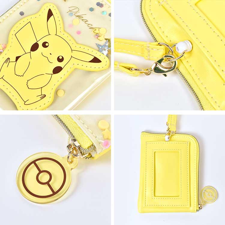 Pokemon（ポケモン） パスケース リール付き ピカチュウ パスポーチ
