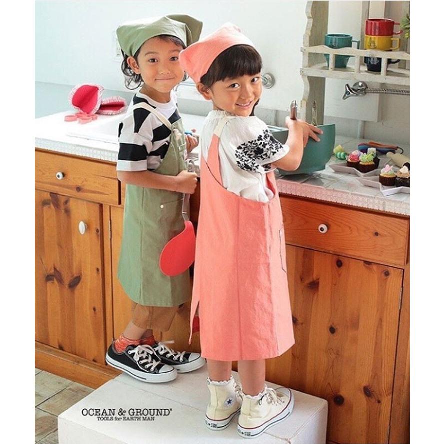 子供 エプロン キッズ エプロン 三角巾 Ocean Ground オーシャンアンドグラウンド バッククロス 男の子 女の子 Hauhau 通販 Paypayモール