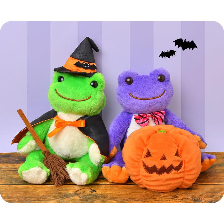 ぬいぐるみ ハロウィン かえるのピクルス キャラクター かわいい パンプキン かぼちゃ マスク 着脱可能 紫 パープル ぬい撮り Pickles The Frog Hauhau 通販 Paypayモール
