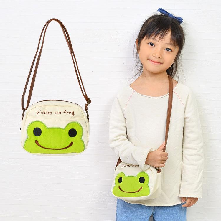 かえるのピクルス キッズポシェット キャラクター ショルダーバッグ かわいい 小学生 幼稚園 おでかけバッグ カエル ぴくるす フェイス キッズバッグ Hauhau 通販 Paypayモール