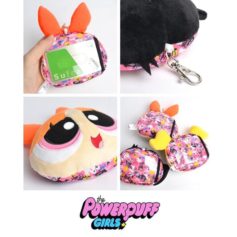 パスケース かわいい リール付き 定期入れ カードケース パワパフ