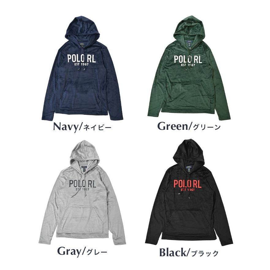 パーカー ベロア メンズ レディース ポロ ラルフローレン POLO RALPH LAUREN フード付き フーディー 裏起毛 おしゃれ S M L XL 大人 黒 紺 緑 グレー 送料無料｜hauhau｜16