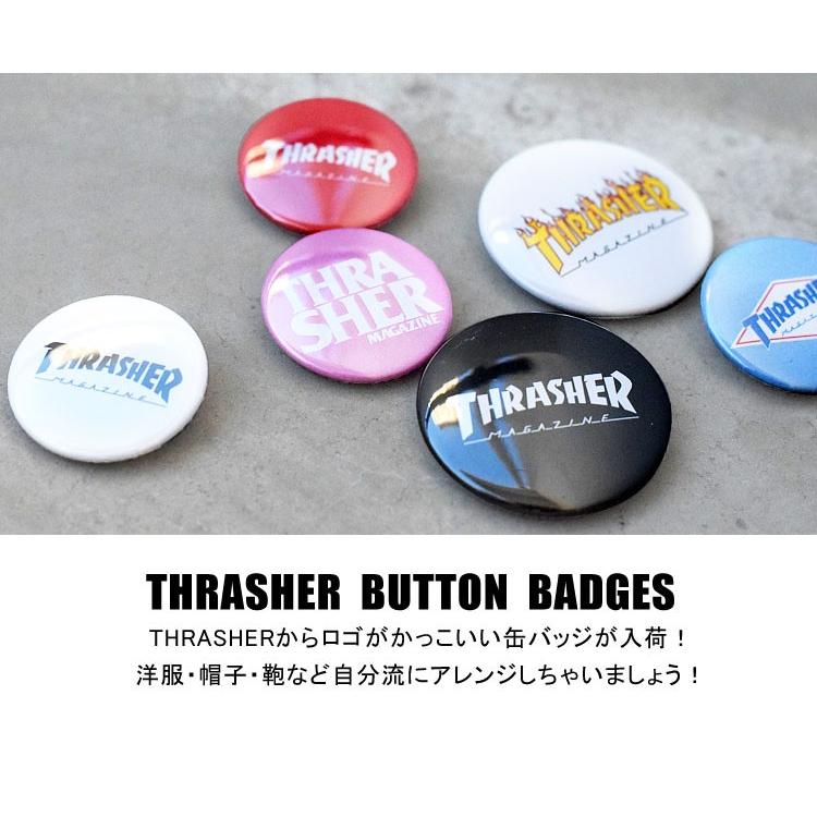 缶バッジ おしゃれ 3つセット Thrasher スラッシャー 3個セット 3つ入り 缶バッジ ロゴ ブランド スケーター マグロゴ フレームロゴ Hauhau 通販 Paypayモール