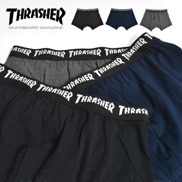 ボクサーパンツ Thrasher スラッシャー パンツ ブランド メンズ ボクサー トランクス 下着 スケート ストリート シンプル 黒 ブラック ネイビー グレー インナー Hauhau 通販 Paypayモール
