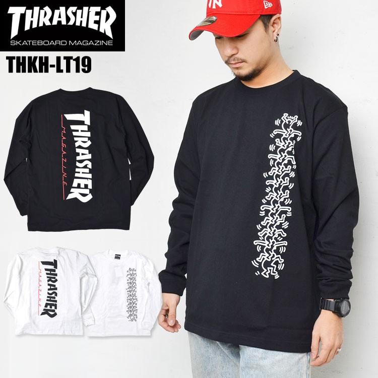 Tシャツ メンズ 長袖 Thrasher スラッシャー キースヘリング コラボ Keith Haring ビッグロゴ レディース クルーネック キースコラボ 送料無料 Hauhau 通販 Paypayモール