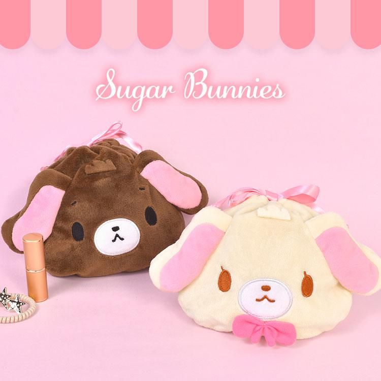 sanrio（サンリオ） シュガーバニーズ ぬいぐるみ巾着 フェイス型 巾着