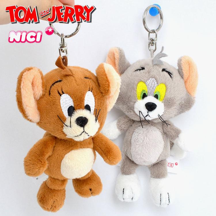 キーホルダー トムとジェリー キャラクター NICI ニキ かわいい おしゃれ ぬいぐるみ トムジェリ マスコット ストラップ キーリング 12cm 大きめ 目印 | ブランド登録なし