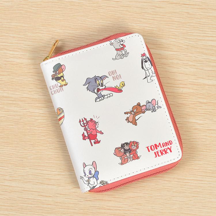 マルチケース トムとジェリー 診察券 保険証 お薬 パスポートケース キャラクター コンパクト カードケース 小さめ ファスナー 二つ折り | ブランド登録なし | 07