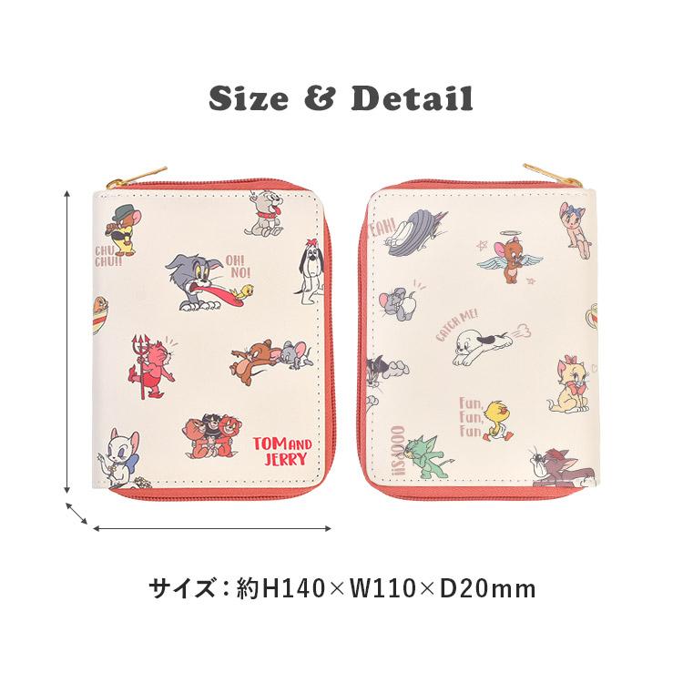 マルチケース トムとジェリー 診察券 保険証 お薬 パスポートケース キャラクター コンパクト カードケース 小さめ ファスナー 二つ折り | ブランド登録なし | 08