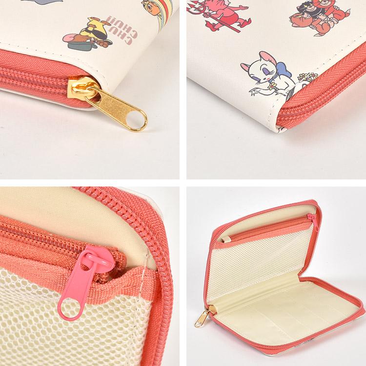 マルチケース トムとジェリー 診察券 保険証 お薬 パスポートケース キャラクター コンパクト カードケース 小さめ ファスナー 二つ折り | ブランド登録なし | 09