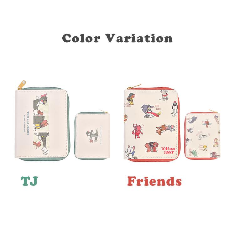 マルチケース トムとジェリー 診察券 保険証 お薬 パスポートケース キャラクター コンパクト カードケース 小さめ ファスナー 二つ折り | ブランド登録なし | 10