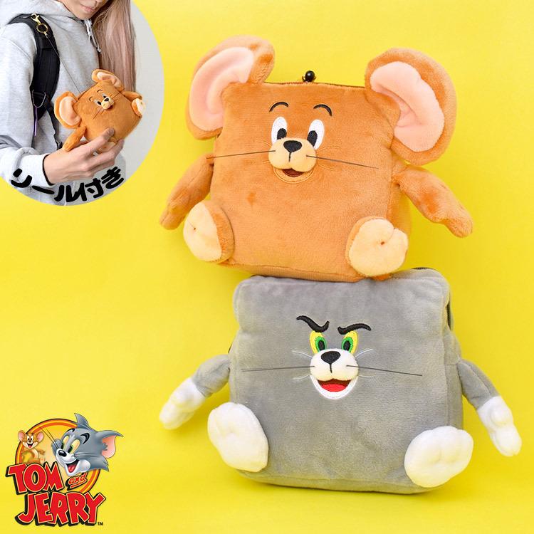 トムとジェリー グッズ ファニーアート かわいい おしゃれ ぬいぐるみパスケース リール付き ファスナーポケット 小銭入れ 小物入れ ポーチ 子供 大人 通勤 通学 Hauhau 通販 Paypayモール